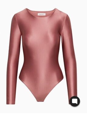 Babaton Metallic Rose Long-Sleeve One-Piece body